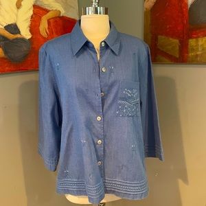 Summer light 3/4 length top or jacket